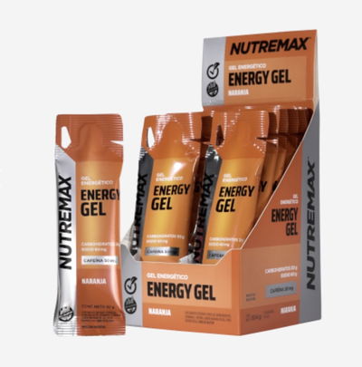 NUTREMAX - Energy gel c/ cafeína x 12 UNID.(Naranja)