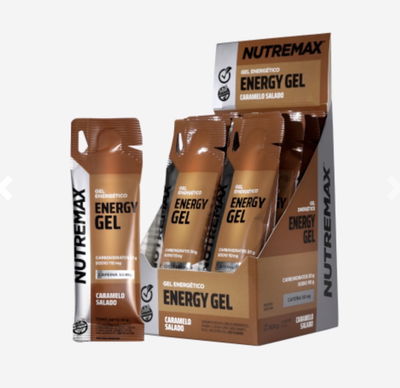 NUTREMAX - Energy gel c/ cafeína x 12 UNID.(Caramelo Salado)