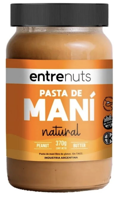 Entrenuts - Pasta de Maní Natural x 370gr