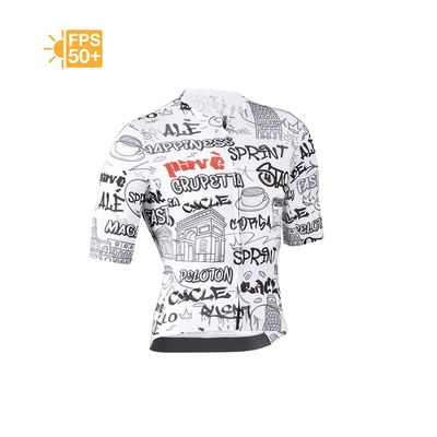 PAVÉ - Jersey Ciclismo Grafitti Blanco