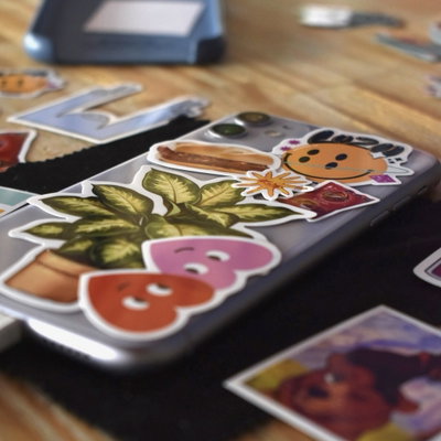 Sticky Case / Funda de celular + Stickers Personalizados 