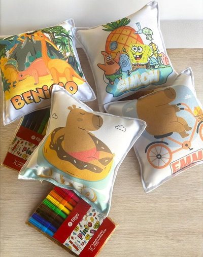 Almohadón para pintar lavable personalizado