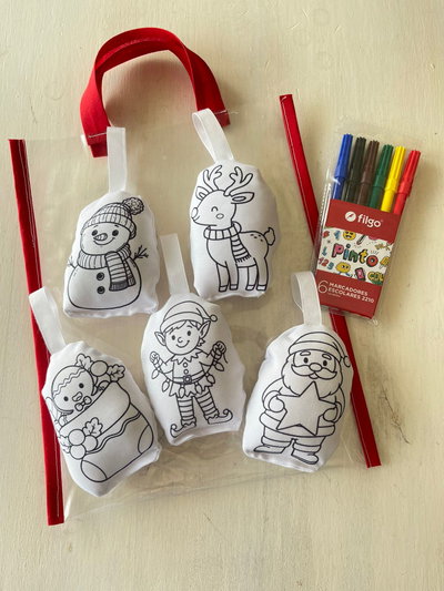 Adornos navideños para colorear