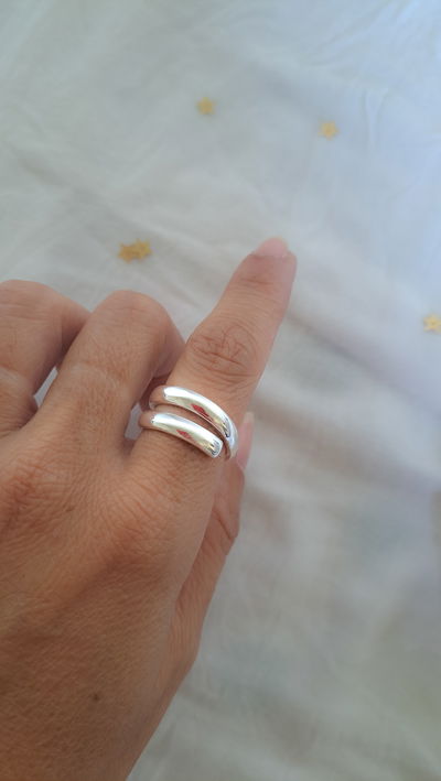 Anillo doble chunky