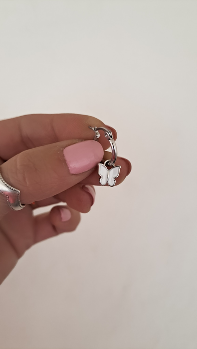 Argollita butterfly white (Par)