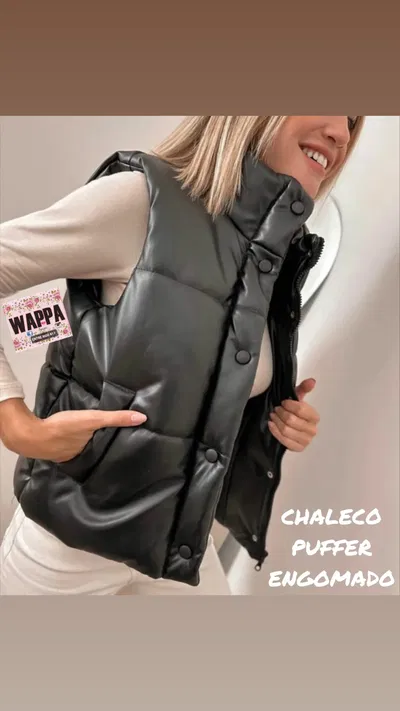 CHALECO PUFFER ENGOMADO 