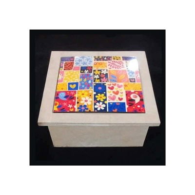 Caja de Te o alajero con placa para Personalizar