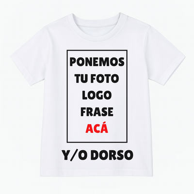 Remera Blanca Personalizada Niños