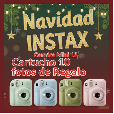 NAVIDAD INSTAX Mini 12 + Cartucho 10 Fotos GRATIS Envio CABA s/cargo y 6 CUOTAS s/interés