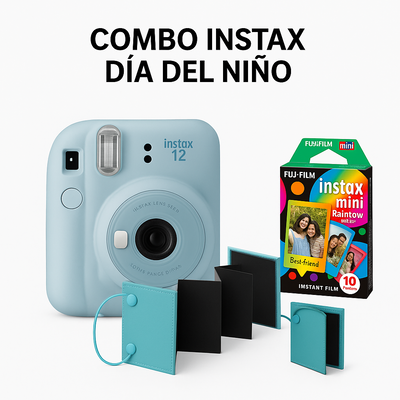 Combo Instax Fuji Mini 12 + Cartucho Colores + Regalo