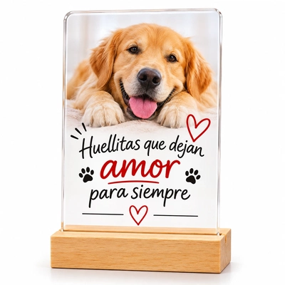 Placa de Acrílico Personalizada con Base de Madera | Inmortalizá tus Mejores Recuerdos
