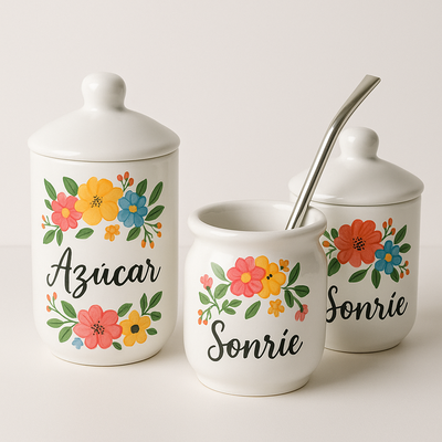 Set De Mate Ceramica Personalizado