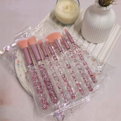Set de brochas glitter x7 unidades con estuche incluido