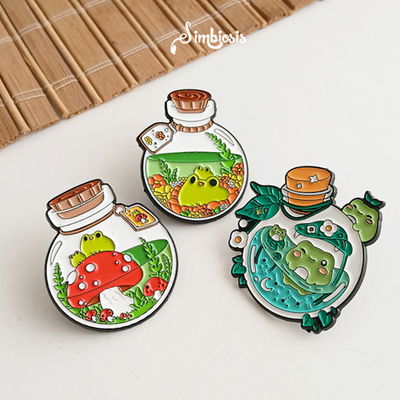 Pin botellas ranas