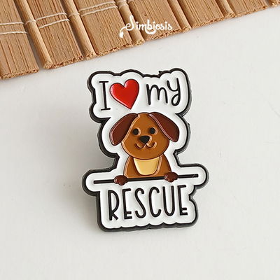 Pin perrito rescatado
