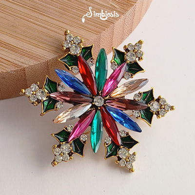 Pin copo de nieve color