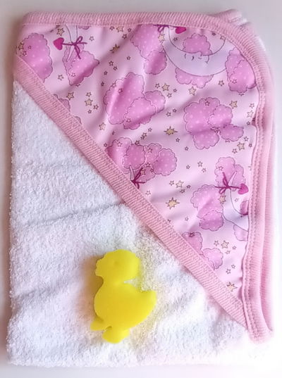 Toallón y Esponjita Rosa