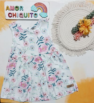 VESTIDO FLORES BLANCO