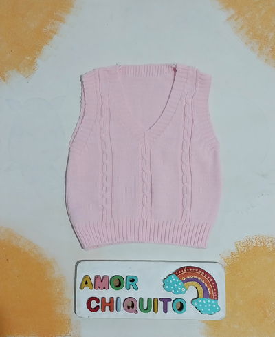 CHALECO TEJIDO ROSA