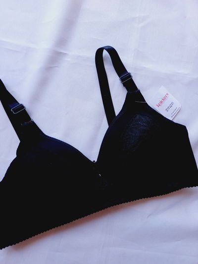 Corpiño taza soft puntilla negro