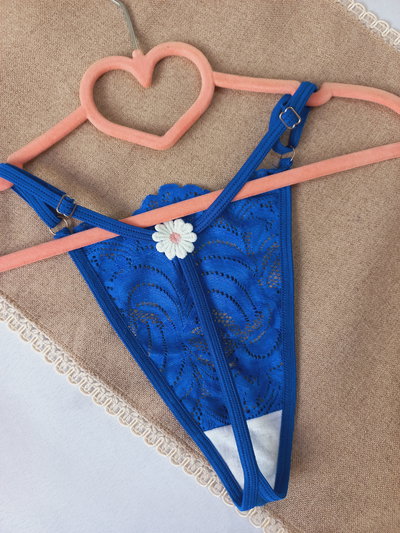 Less hilo regulable florcita azul