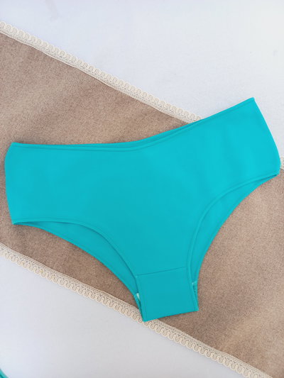 Vedetina algodon con puntilla verde agua