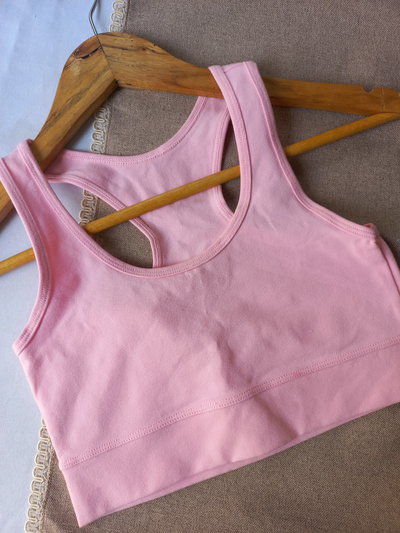 Top deportivo algodon rosa