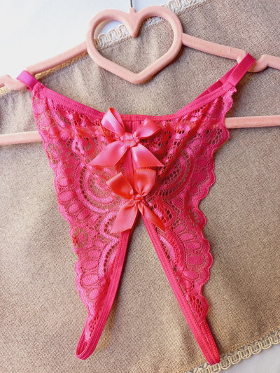 Less hilo rutera regulable moñitos fucsia