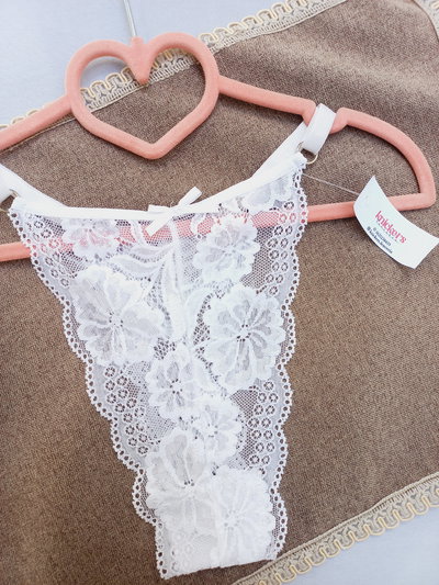 Colaless regulable encaje blanco