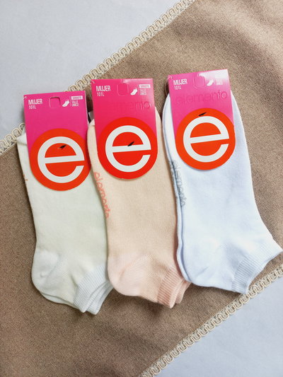 Packx3 Medias soquete elemento mujer