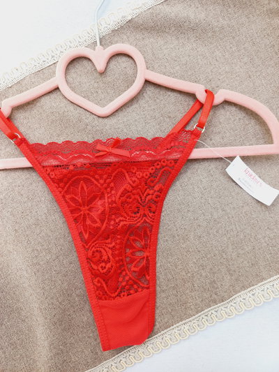 Colaless regulable encaje rojo