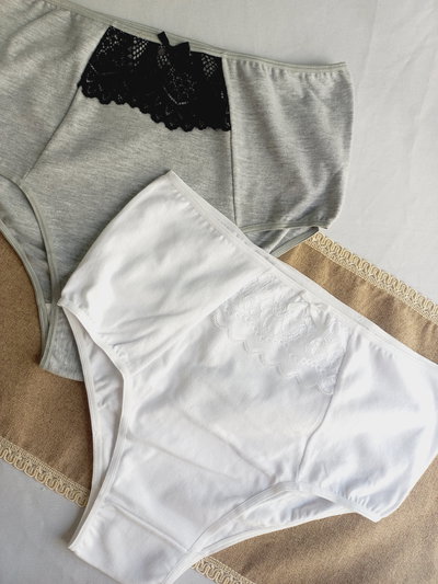 Art.18 vedetina de algodon y puntilla PACK X2 UNIDADES