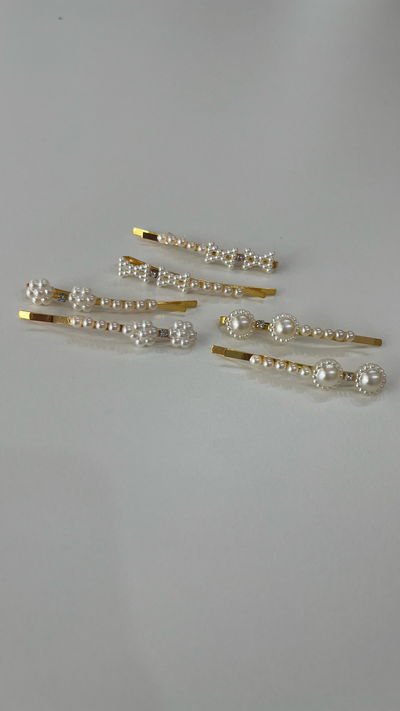Set hebillas perlas