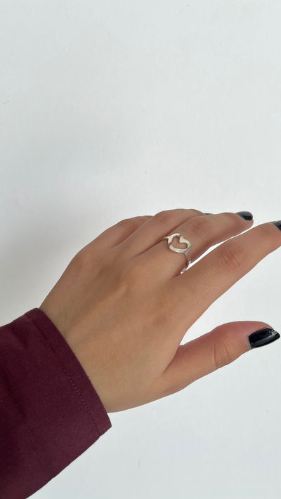 Anillo corazón calado