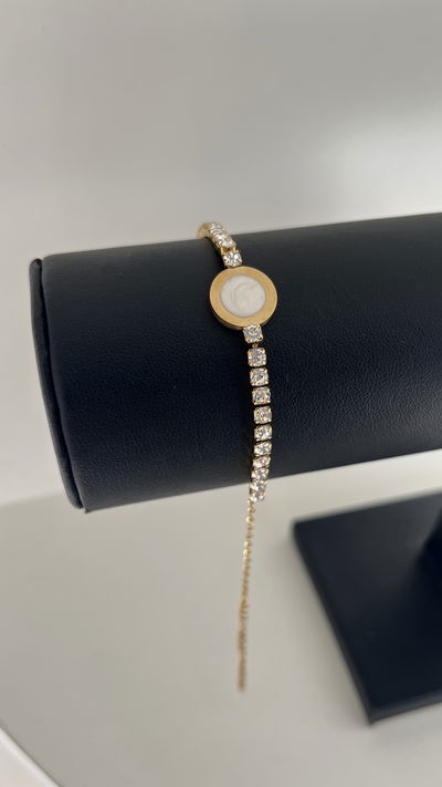 Pulsera nácar strass 