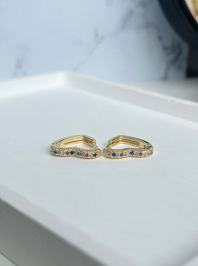Aros corazón micropave