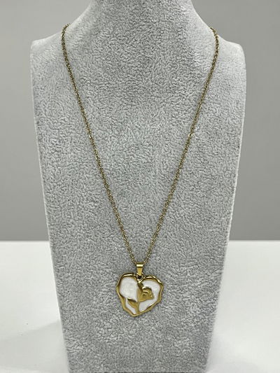 Collar floral nácar 