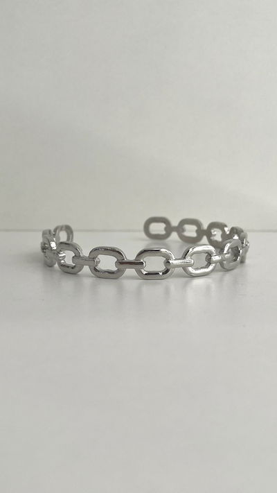 Brazalete cadena plateado