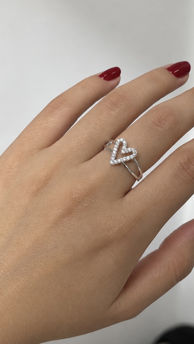 Anillo heart strass