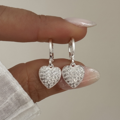 Aros colgante heart