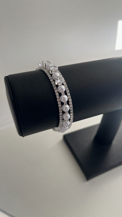 Pulsera esclava perlas