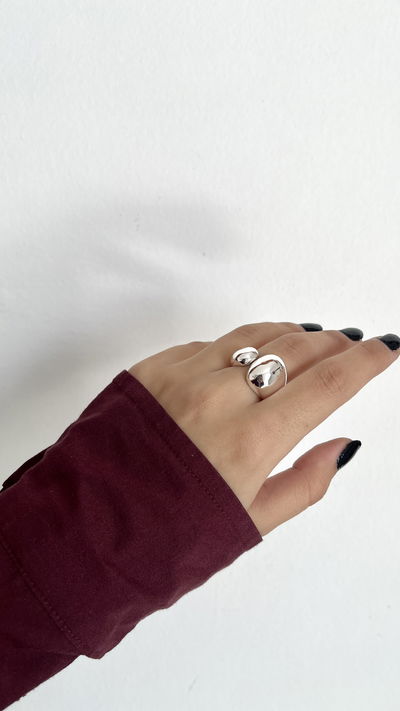 Anillo gota doble