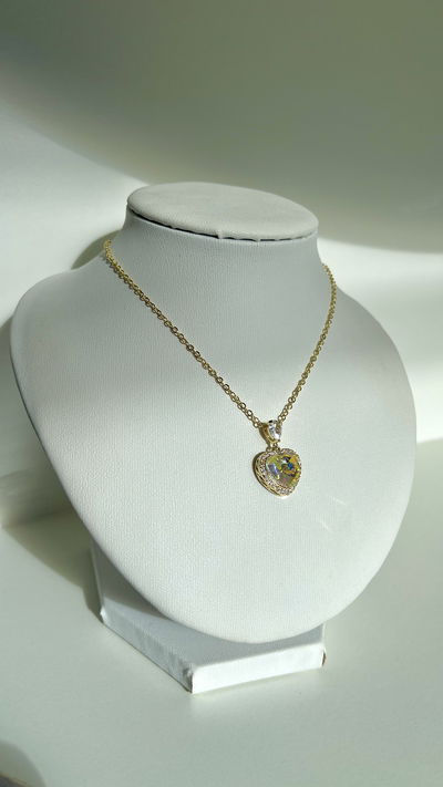 Collar cristal corazón