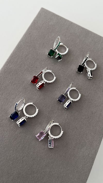 Aros colgante cristal