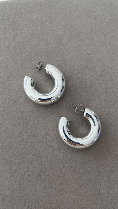 Aros chunky silver