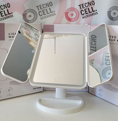 ESPEJO PLEGABLE CON LUZ LED 