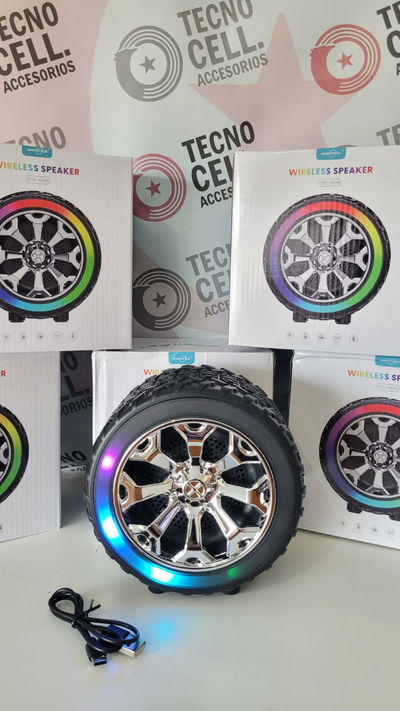 🎼Parlante inalámbrico con diseño de rueda😎