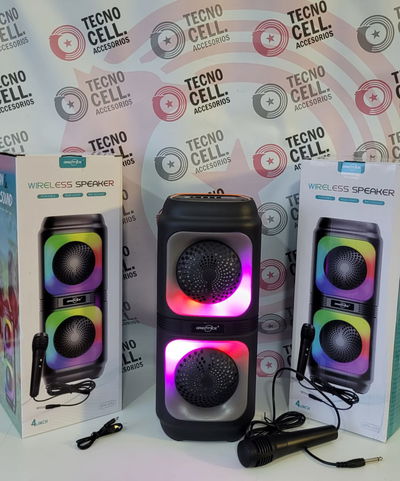 *💥PARLANTE BT 4X2 PLG C/MICROFONO💥🎶*