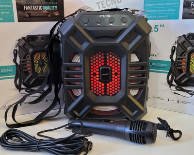 📢 Parlante Portátil GTS-1222 con Micrófono 🎤