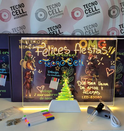 *💥PIZARRA LED MARCADORES 40X30 CM*💥🌈 